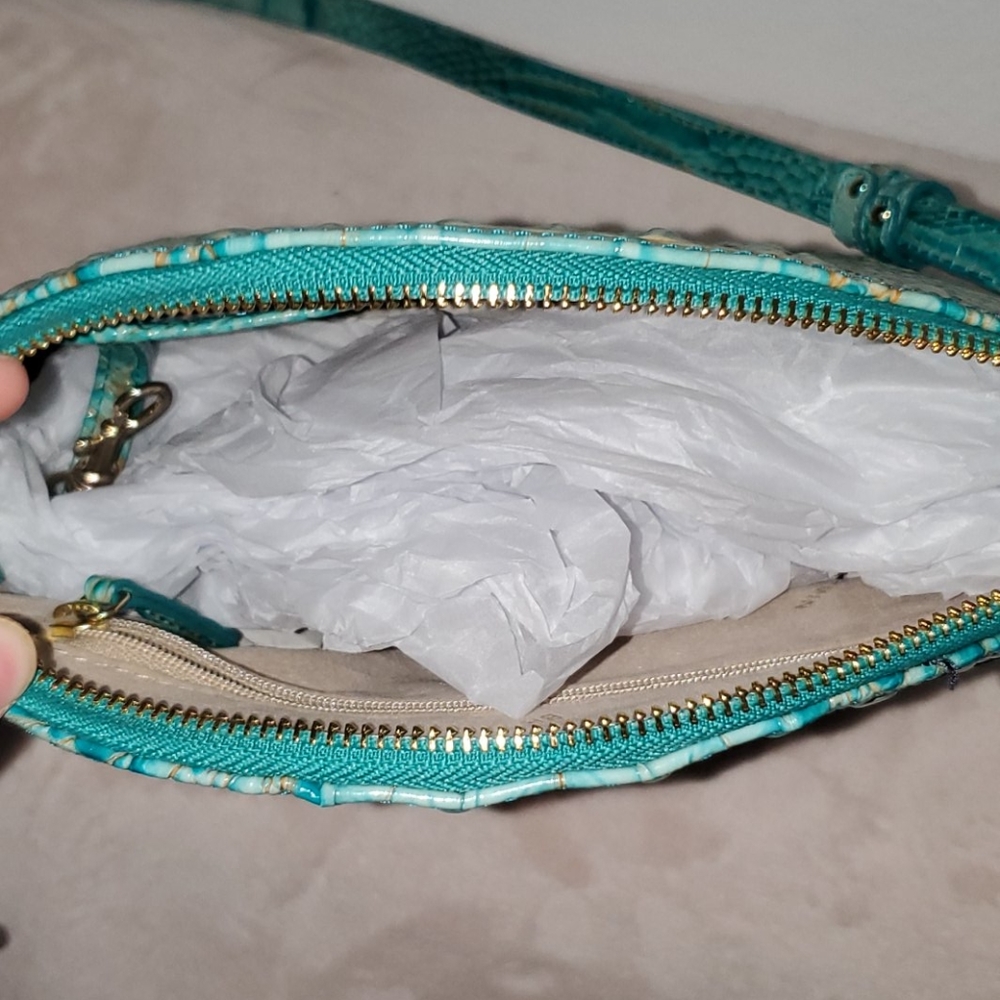 Brahmin Mini Duxbury Turquoise Melbourne Crossbody - Picture 7 of 14